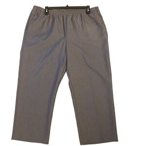 Alfred Dunner Gray Dress Pants Plus Size Womens 24 Short‎ Elastic Waistband